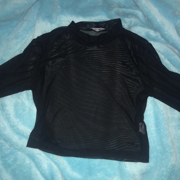 Black see through crop top - Picture 1 of 1